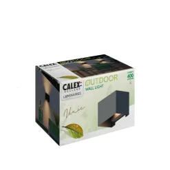 Calex buitenwandlamp Rechthoek Up, hoogte 10cm, zwart