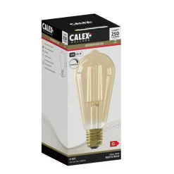 Calex E27 ST64 3,5W LED filament goud 821 dimbaar