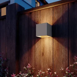 Calex LED accu sensor buiten wandlamp Volterra, zand, IP44