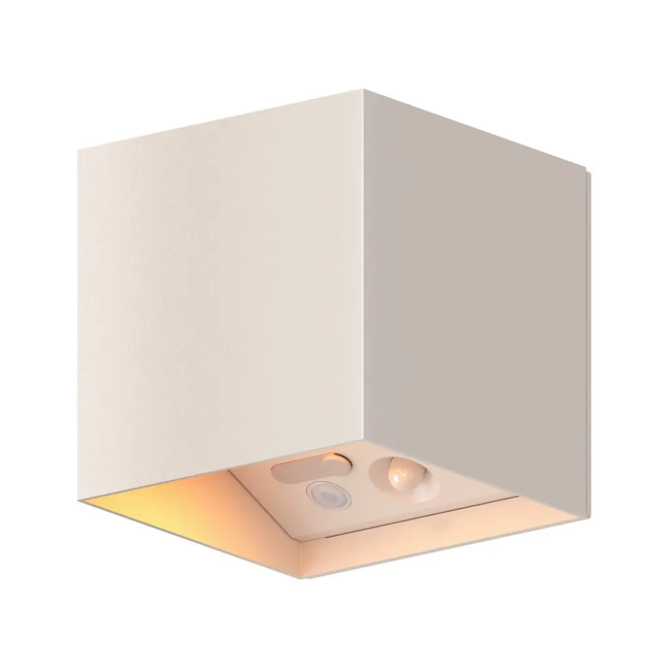 Calex LED accu sensor buiten wandlamp Volterra, zand, IP44