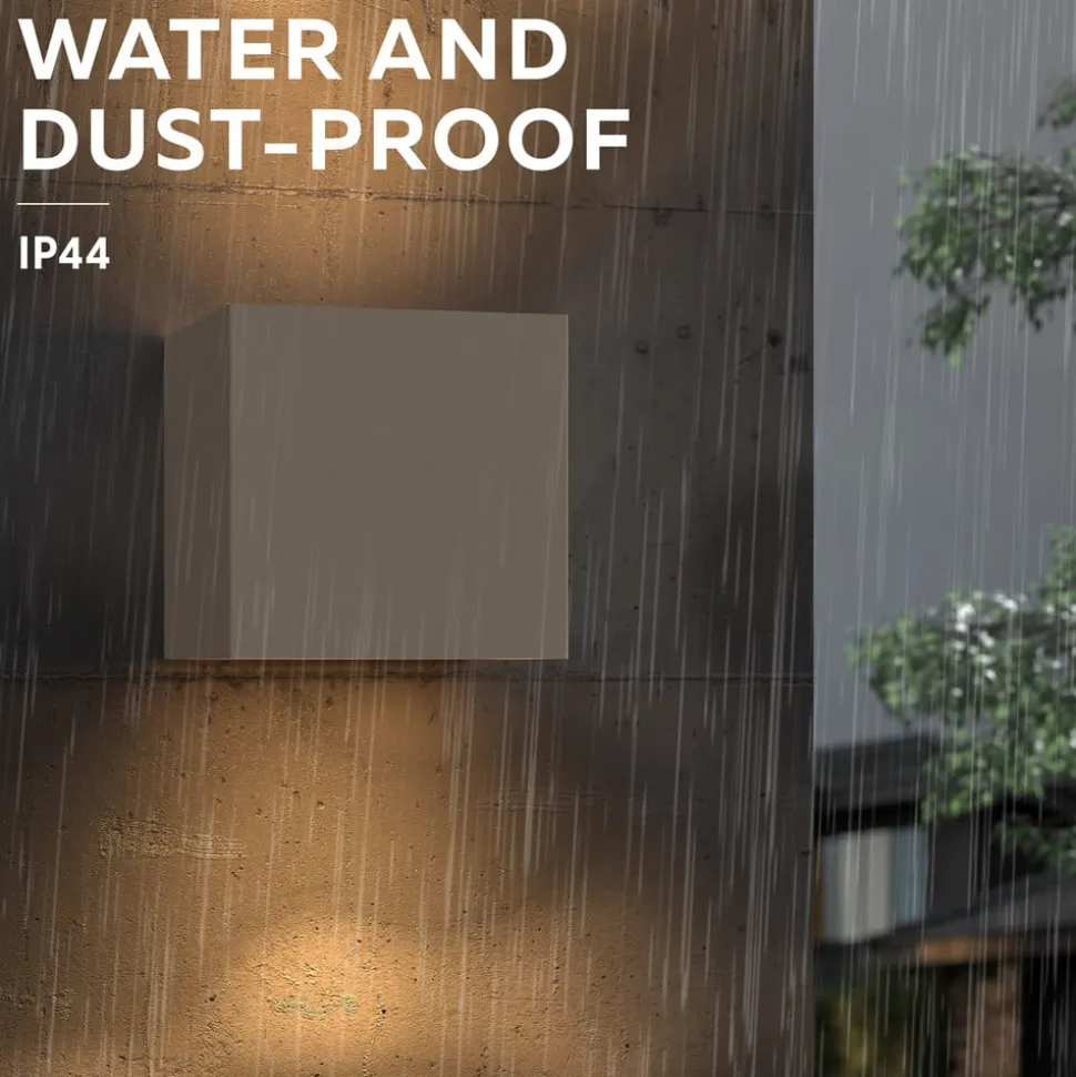 Calex LED accu sensor buiten wandlamp Volterra, zand, IP44