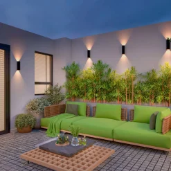 Calex LED buitenwandlamp Rond, omhoog/omlaag, hoogte 23 cm, zwart