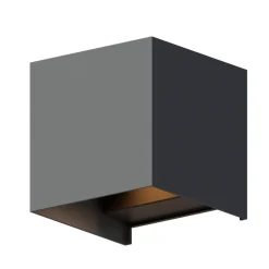 Calex LED buitenwandlamp Cub, Up, hoogte 10cm, antraciet