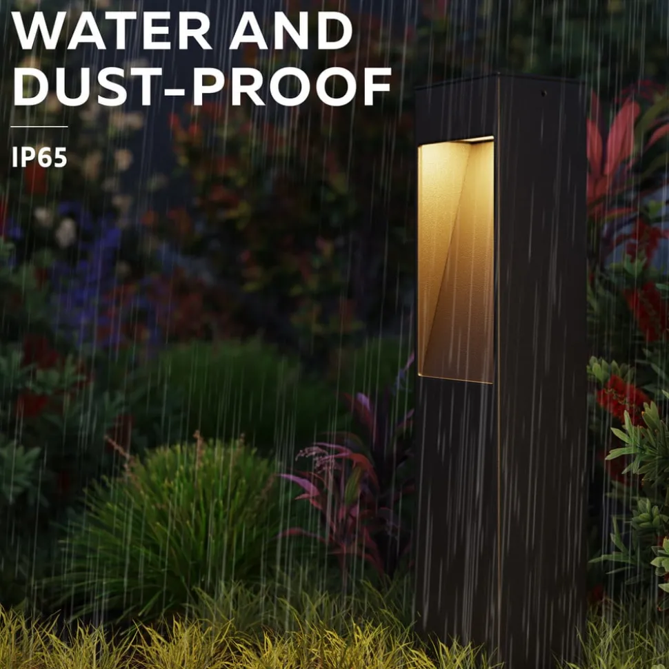 Calex LED sokkellamp Terni, zwart aluminium, IP65