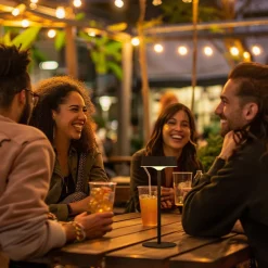 Calex LED tafellamp op zonne-energie met accu Parma, dimbaar, zwart