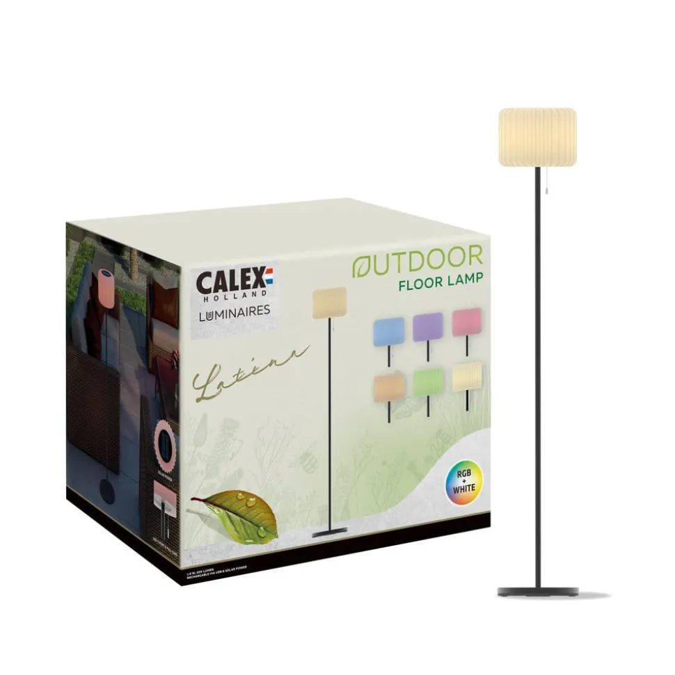 Calex LED vloerlamp, IP44, trekschakelaar