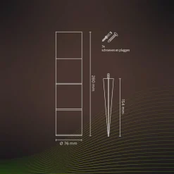 Calex Slimme Buiten Tuinpaal RGBW sokkellamp