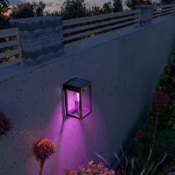 Calex slimme buitenlantaarn op zonne-energie, sensor, RGBW