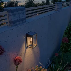 Calex slimme buitenlantaarn op zonne-energie, sensor, RGBW