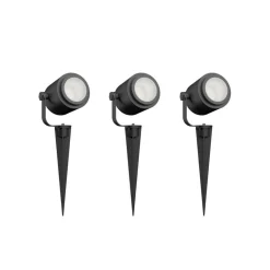 Calex Smart Buitenspot, grondspies, set van 3
