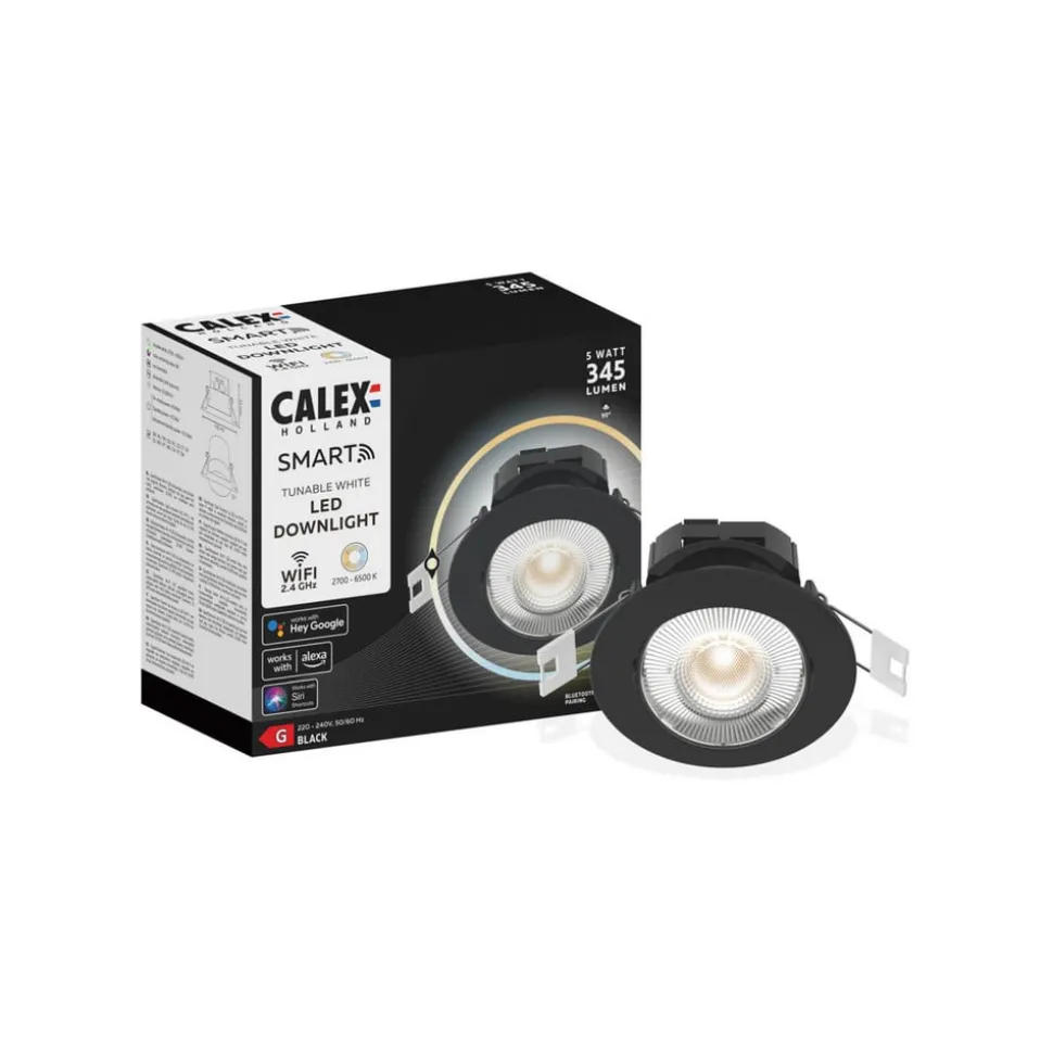 Calex Smart downlight Plafond inbouwlamp, zwart