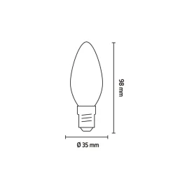 Calex Smart E14 B35 kaars 4,9W 1800-3000K dimbaar goud