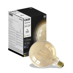 Calex Smart E27 G125 7W LED gloeidraad 806lm goud