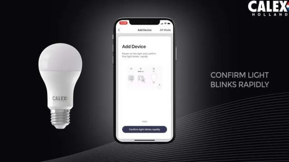 Calex Smart E14 P45 4,5W 1800-3000K dimmer goud 2st