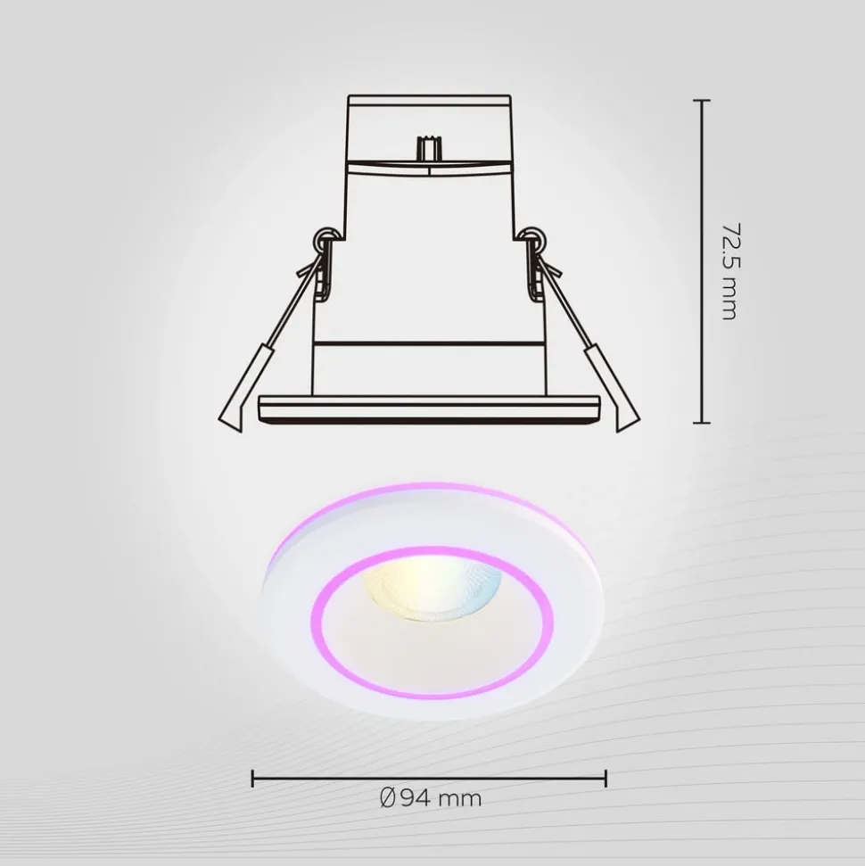 Calex Smart Halo downlight CCT RGB wit