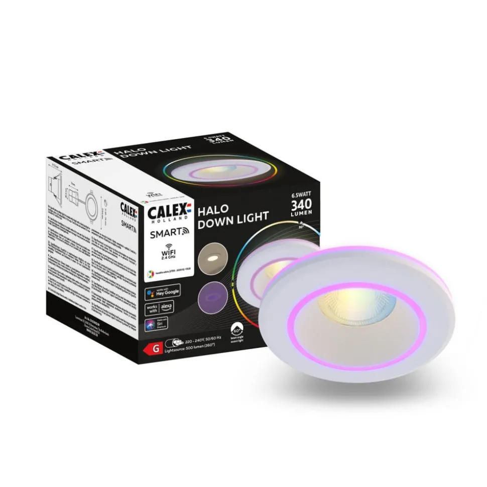 Calex Smart Halo downlight CCT RGB wit