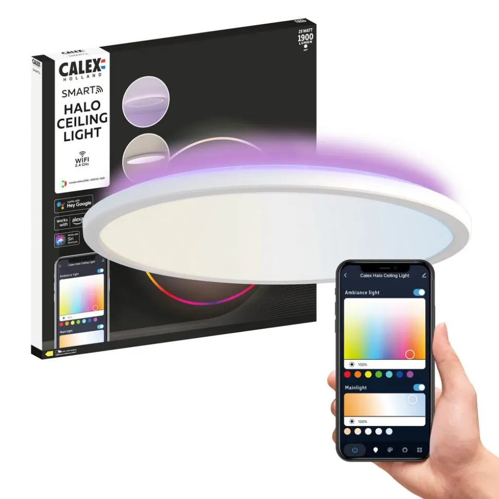 Calex Smart Halo LED plafondlamp, Ø 40 cm