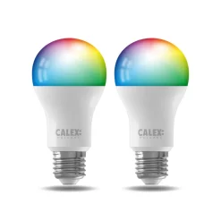 Calex Smart LED lamp E27 A60 9,4W CCT RGB set van 2
