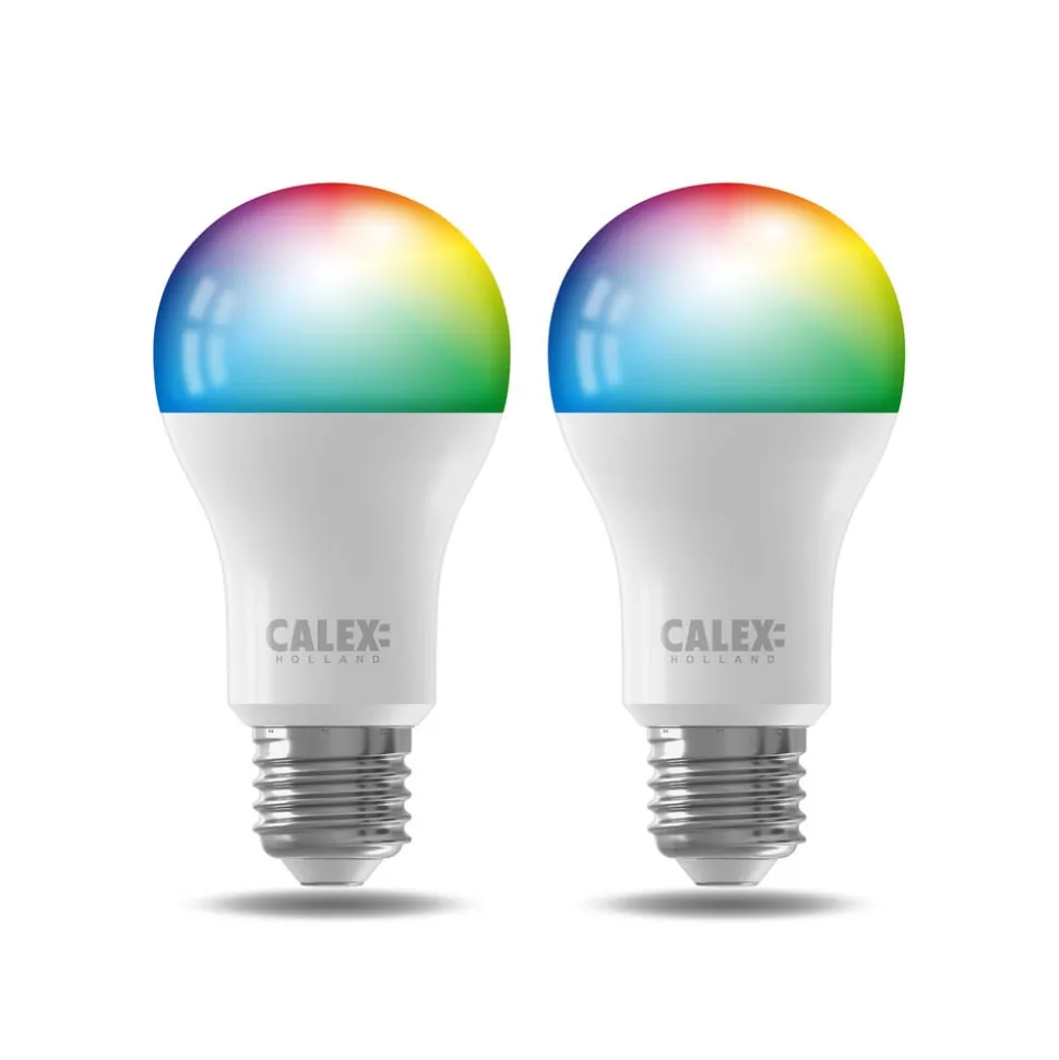 Calex Smart LED lamp E27 A60 9,4W CCT RGB set van 2