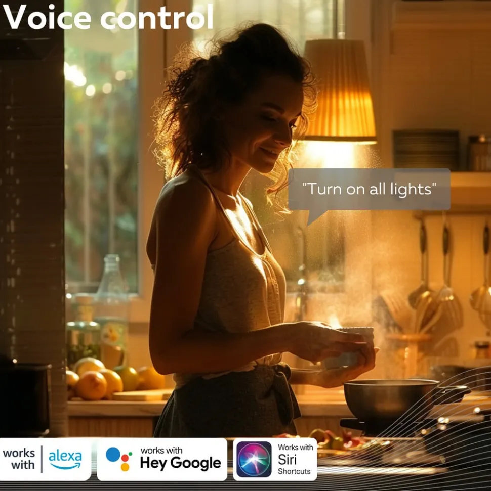 Calex Smart LED lamp E27 A60 9,4W CCT RGB set van 2