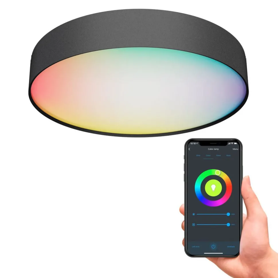 Calex Smart LED plafondlamp Fabric, Ø 40 cm, RGBW, dimbaar