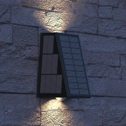 Calex Solar LED buiten wandlamp Matera, up/down, zwart