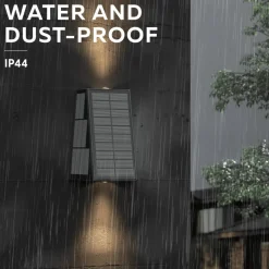 Calex Solar LED buiten wandlamp Matera, up/down, zwart