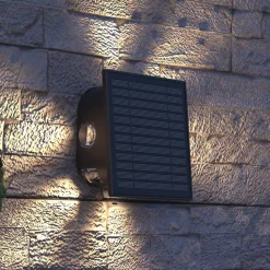 Calex Solar LED buiten wandlamp Altamura, indirect, zwart