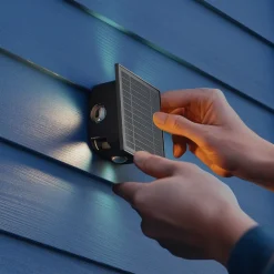 Calex Solar LED buiten wandlamp Altamura, indirect, zwart