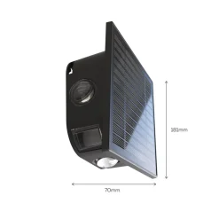 Calex Solar LED buiten wandlamp Altamura, indirect, zwart