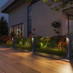 Calex Solar LED tuinpadverlichting Ivrea, zwart, aluminium, IP67