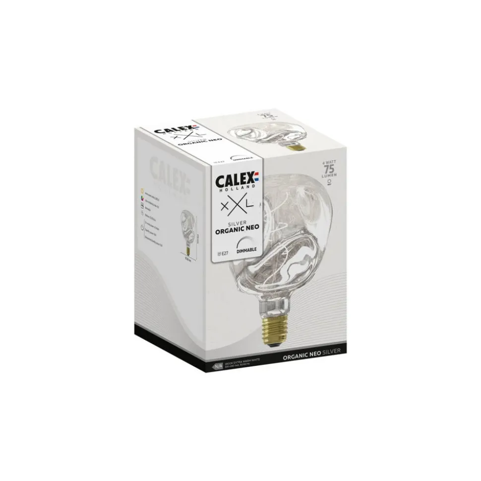 Calex XXL Organic Neo LED E27 4W G125 dim zilver