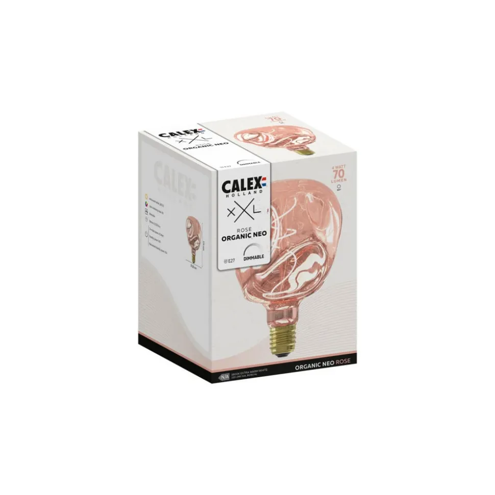 Calex XXL Organic Neo LED E27 4W G125 dim roze
