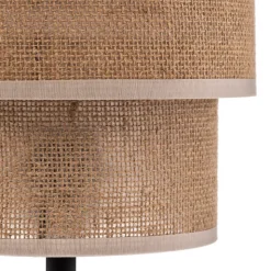 Calisto tafellamp, Jute, naturel bruin, hoogte 38 cm