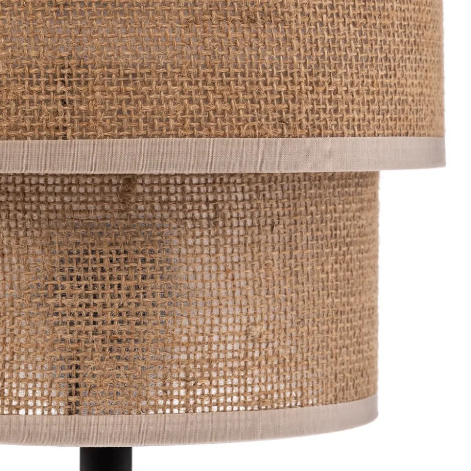 Calisto tafellamp, Jute, naturel bruin, hoogte 38 cm