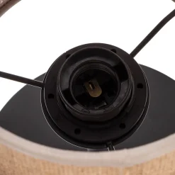 Calisto tafellamp, Jute, naturel bruin, hoogte 38 cm