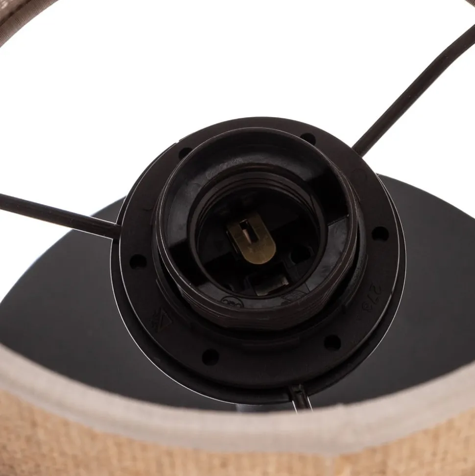 Calisto tafellamp, Jute, naturel bruin, hoogte 38 cm