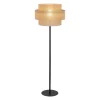 Calisto vloerlamp, jute, cilinder, naturel bruin, hoogte 155 cm