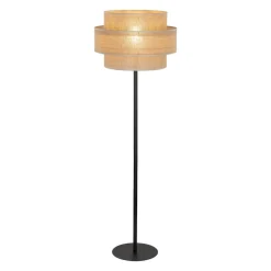 Calisto vloerlamp, jute, cilinder, naturel bruin, hoogte 155 cm