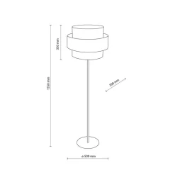 Calisto vloerlamp, jute, cilinder, naturel bruin, hoogte 155 cm