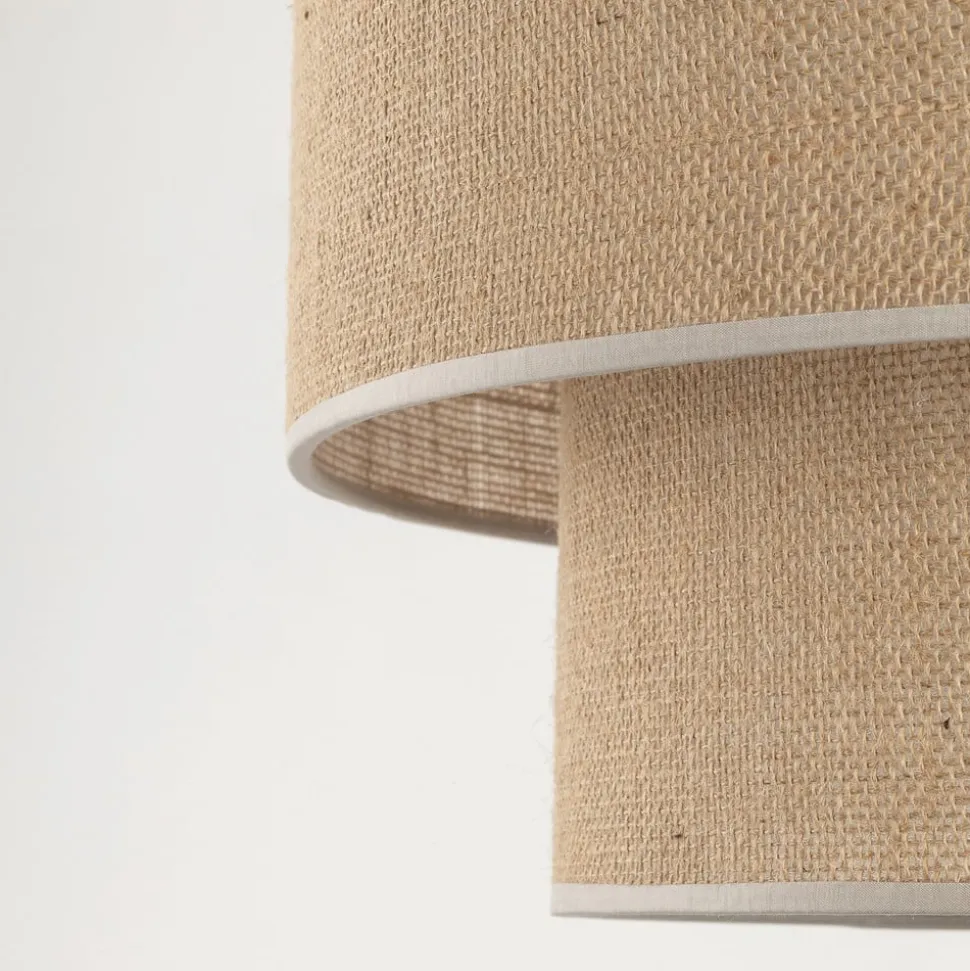 Calisto vloerlamp, jute, cilinder, naturel bruin, hoogte 155 cm