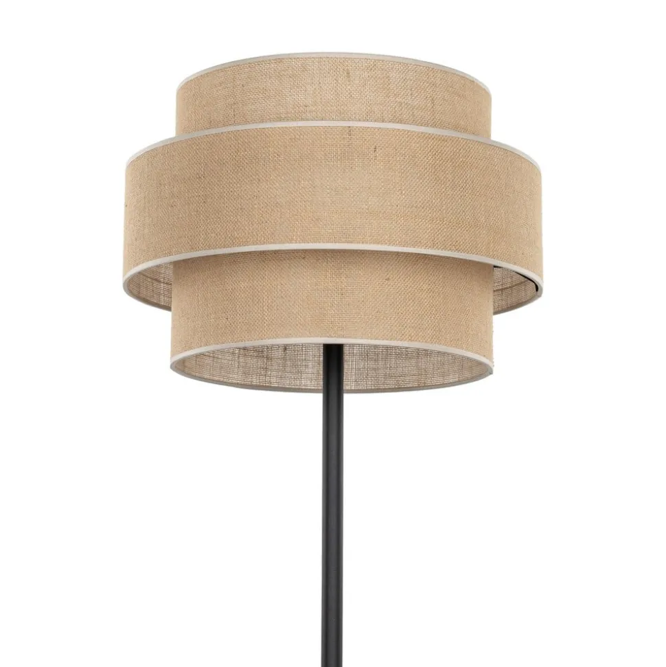 Calisto vloerlamp, jute, cilinder, naturel bruin, hoogte 155 cm
