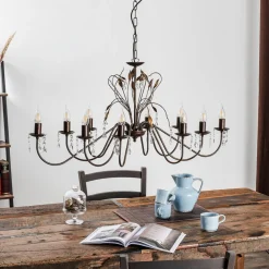 CAMPANA kroonluchter, ovaal gevormd, 110 cm