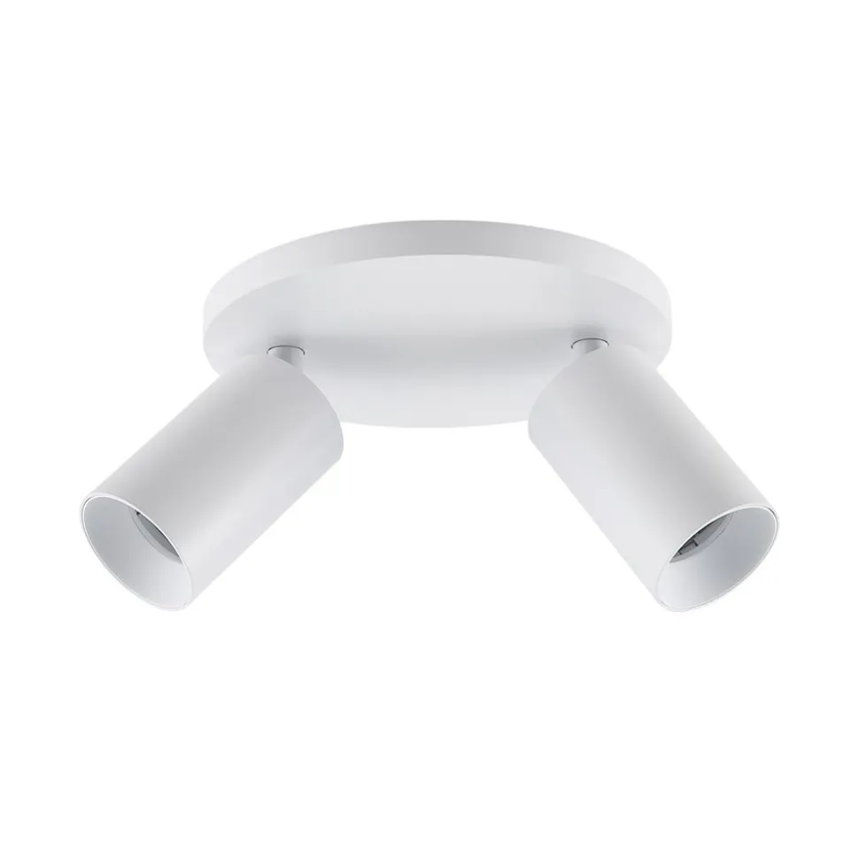 CAN TILT plafondspot, wit, Ø 20 cm, 2-lamps, metaal, GU10