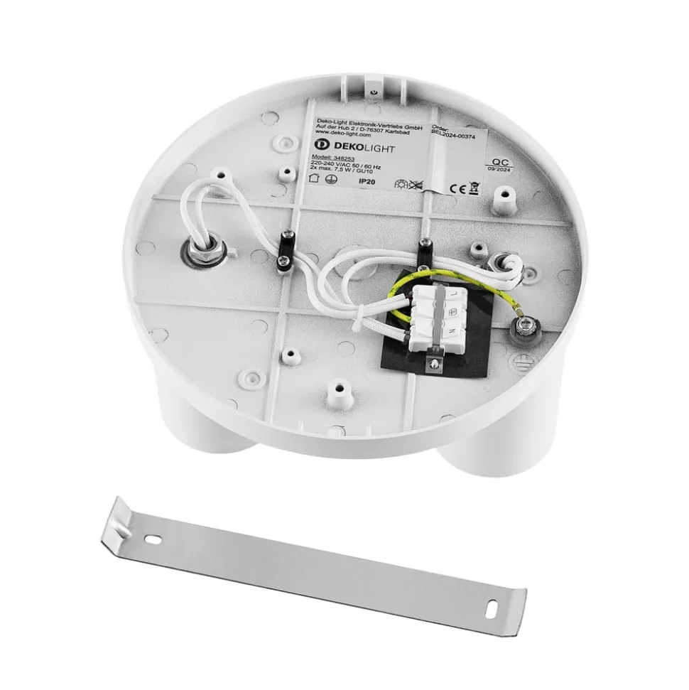 CAN TILT plafondspot, wit, Ø 20 cm, 2-lamps, metaal, GU10