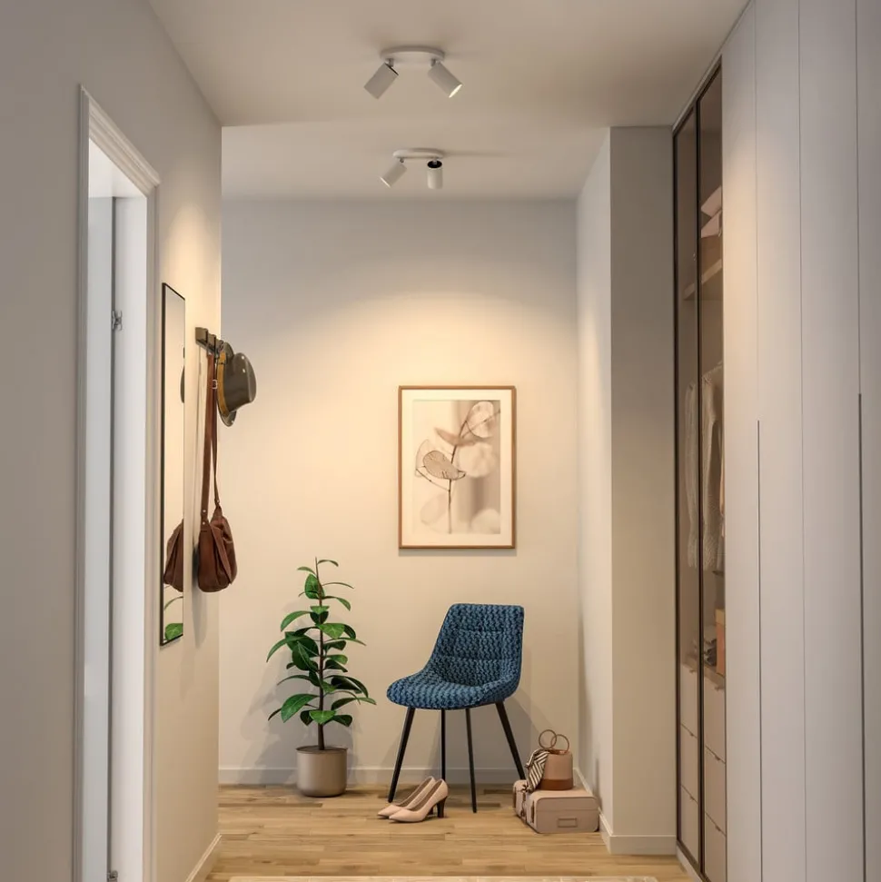 CAN TILT plafondspot, wit, Ø 20 cm, 2-lamps, metaal, GU10