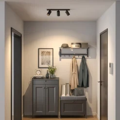 CAN TILT plafondspot, zwart, 48 x 9 cm, 3-lamps, metaal GU10