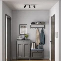 CAN TILT plafondspot, zwart, 48 x 9 cm, 3-lamps, metaal GU10