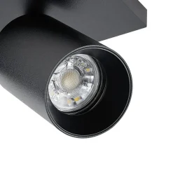 CAN TILT plafondspot, zwart, 48 x 9 cm, 3-lamps, metaal GU10