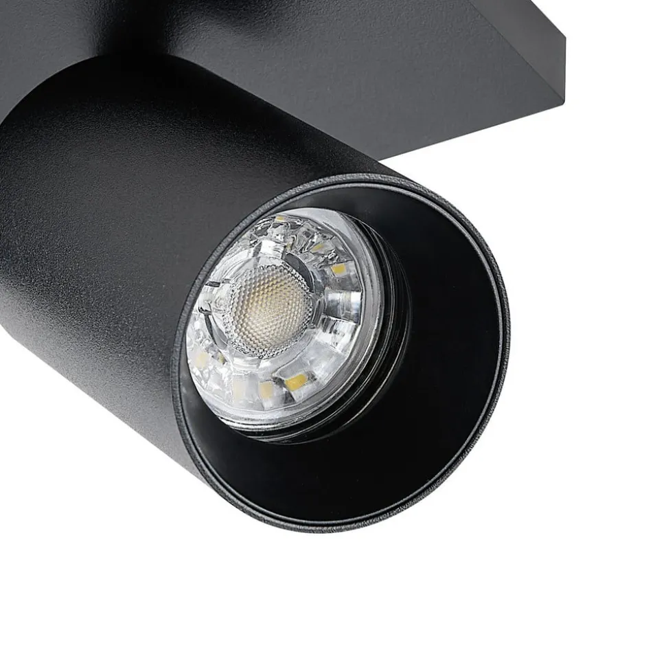 CAN TILT plafondspot, zwart, 48 x 9 cm, 3-lamps, metaal GU10